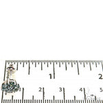 10 PT Green Diamond Flower Earrings (Lab) 68209 - Image 4