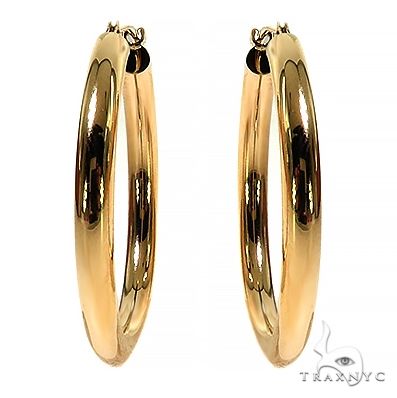 14K Gold Hoop Earrings 68498 - Image 1