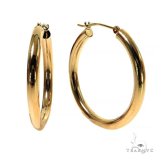 14K Gold Hoop Earrings 68498 - Image 2