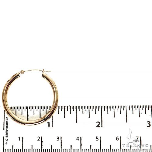 14K Gold Hoop Earrings 68498 - Image 4