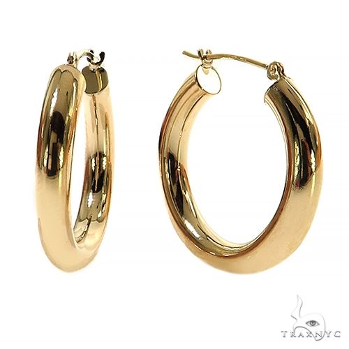 14K Gold Hoop Earrings 68500 - Image 2