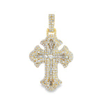 Emerald Cut Diamond Cross Pendant 68542