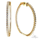 14K Gold Diamond Hoop Earrings (Lab) 68674 - Image 2