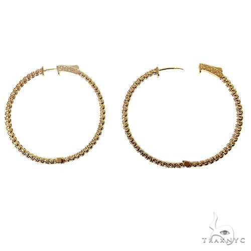 14K Gold Diamond Hoop Earrings (Lab) 68674 - Image 4