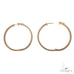 14K Gold Diamond Hoop Earrings (Lab) 68676 - Image 4