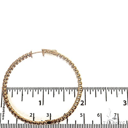 14K Gold Diamond Hoop Earrings (Lab) 68676 - Image 5