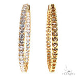 14K Gold Diamond Hoop Earrings (Lab) 68677 - Image 3