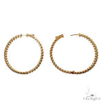 14K Gold Diamond Hoop Earrings (Lab) 68677 - Image 4