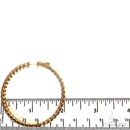 14K Gold Diamond Hoop Earrings (Lab) 68677 - Image 5