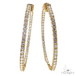14K Gold Diamond Hoop Earrings 68681 - Image 1