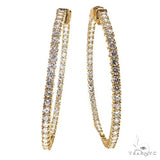 14K Gold Diamond Hoop Earrings 68681