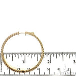 14K Gold Diamond Hoop Earrings 68681 - Image 5