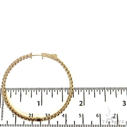 14K Gold Diamond Hoop Earrings 68681 - Image 5