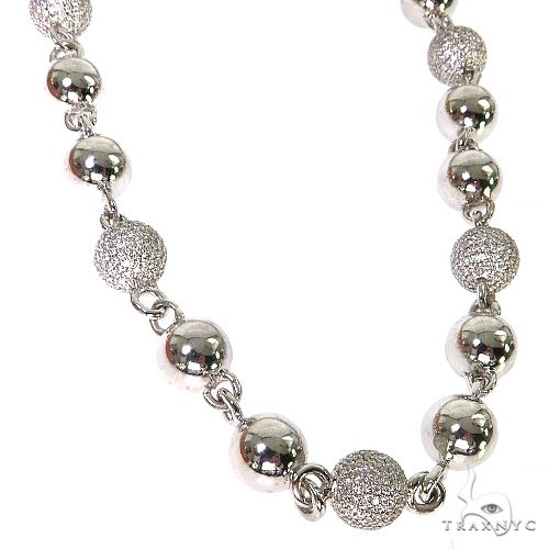 Custom Made Ball Link Diamond Chain 68698 - Image 2