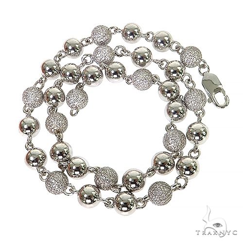 Custom Made Ball Link Diamond Chain 68698 - Image 3