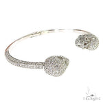 Skull Heads Diamond Bangle Bracelet 68873 - Image 2