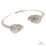 Skull Heads Diamond Bangle Bracelet 68873 - Image 3