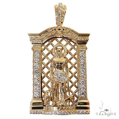 Small St. Lazarus Diamond Pendant 68912 - Image 1
