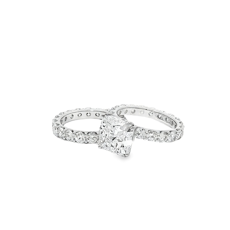Eternity Diamond Engagement Ring Set 68942