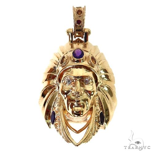 Tribal Indian Head Pendant 68966 - Image 1