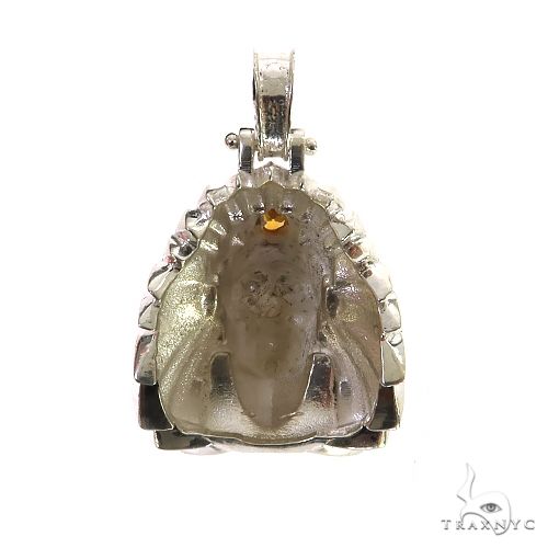 .925 Silver Tribal Indian Head Pendant 68967 - Image 4