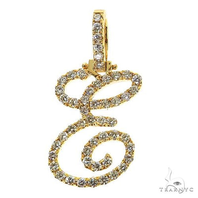 Small Diamond Script Letter Charm 68995 - Image 1