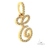 Small Diamond Script Letter Charm 68995 - Image 2