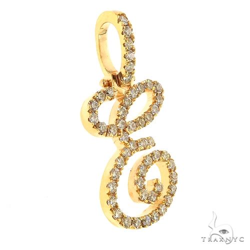 Small Diamond Script Letter Charm 68995 - Image 2