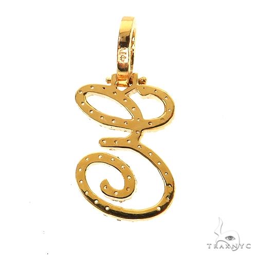 Small Diamond Script Letter Charm 68995 - Image 3