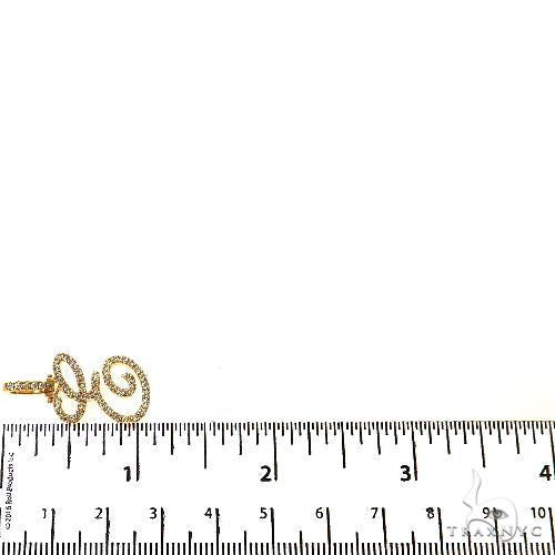Small Diamond Script Letter Charm 68995 - Image 5