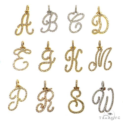 Diamond Script Letter Charm 68996 - Image 4