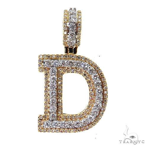 Time Numeral Initial Diamond Pendant 68997 - Image 1