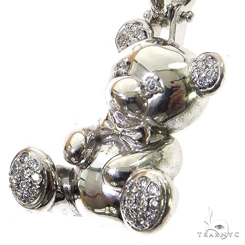 Trax Teddy Bear Diamond Pendant .925 Silver Set 69019 | TraxNYC