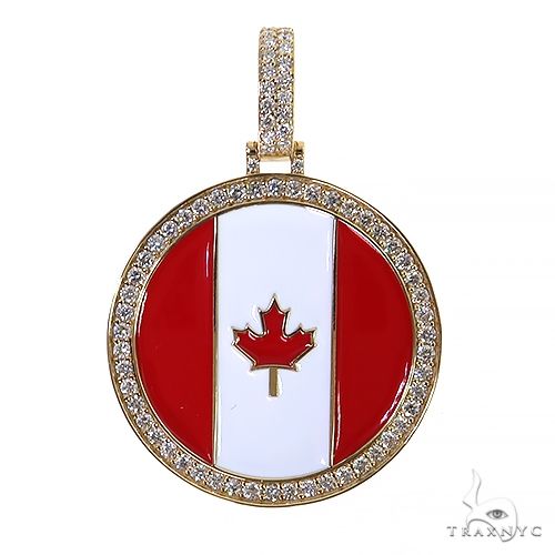 Canada Flag Diamond Frame Pendant 69161 - Image 1