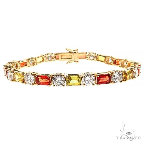 Sunset Serenity Emerald Cut Diamond Bracelet 69476 - Image 1