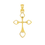 Open Heart Cross Pendant 71108