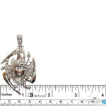 .925 Silver Sicilian Flag With Medusa Face Pendant 69558 - Image 6