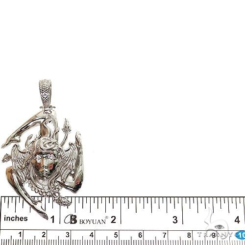 .925 Silver Sicilian Flag With Medusa Face Pendant 69558 - Image 6
