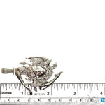 .925 Silver Sicilian Flag With Medusa Face Pendant 69558 - Image 7