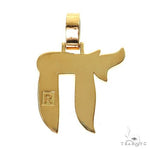 18K Gold Chai Pendant 69586 - Image 4