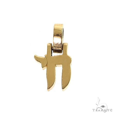 18K Gold Chai Pendant Mini 69587 - Image 1
