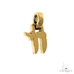 18K Gold Chai Pendant Mini 69587 - Image 2