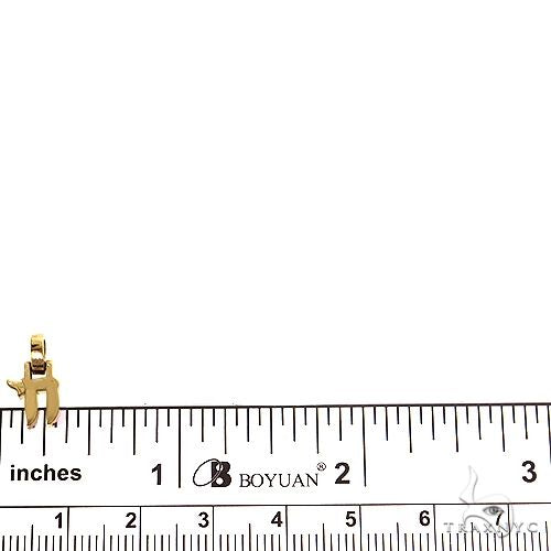 18K Gold Chai Pendant Mini 69587 - Image 4