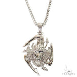 .925 Silver Sicilian Flag With Medusa Face Pendant Set 69596 - Image 1