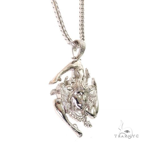 .925 Silver Sicilian Flag With Medusa Face Pendant Set 69596 - Image 2