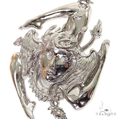 .925 Silver Sicilian Flag With Medusa Face Pendant Set 69596 - Image 3