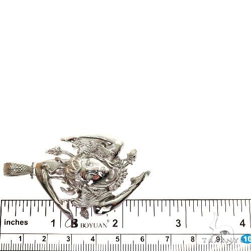 .925 Silver Sicilian Flag With Medusa Face Pendant Set 69596 - Image 8
