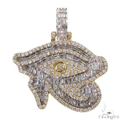 Baguette Diamond Evil Eye Pendant 69710 - Image 1