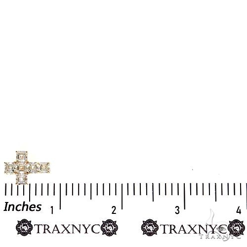 14K Gold Asscher Cut Lab-Grown Diamond Cross Pendant, photo 6 of 7