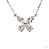 14K Gold Diamond Butterfly Necklace (Lab) 69781